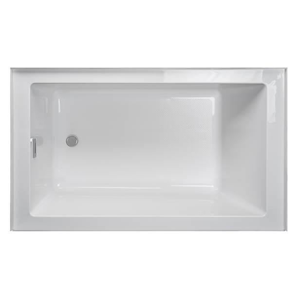 Jacuzzi Linea 60-Inch 3-Wall Alcove Whirlpool Bathtub With 8 Jets [JLNS6030WRL2XXWW/WC] (SAK35610)